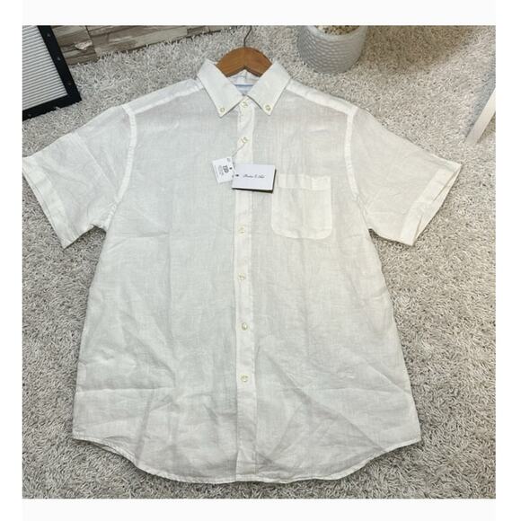Porter & Ash Linen Shirt Size Small White New - Picture 2 of 2